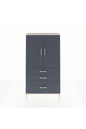 Arges Dolap Tek Raflı 3 Çekmeceli Tek Askılı 88x30x163 Aytaşı-Antrasit