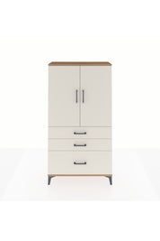 Arges Dolap Tek Raflı 3 Çekmeceli Tek Askılı 88x30x163 Çam-Aytaşı