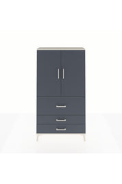 Arges Dolap Tek Raflı 3 Çekmeceli Tek Askılı 88x30x163 Aytaşı-Antrasit