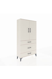 Arges Dolap Tek Raflı 3 Çekmeceli Tek Askılı 88x30x163 Aytaşı-Aytaşı