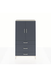 Arges Dolap Tek Raflı 3 Çekmeceli Tek Askılı 88x30x163 Aytaşı-Antrasit