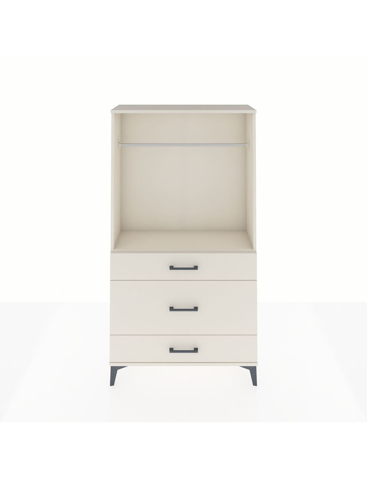 Arges Dolap Tek Raflı 3 Çekmeceli Tek Askılı 88x30x163 Aytaşı-Aytaşı