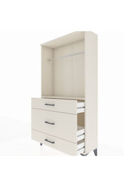 Arges Dolap Tek Raflı 3 Çekmeceli Tek Askılı 88x30x163 Aytaşı-Aytaşı