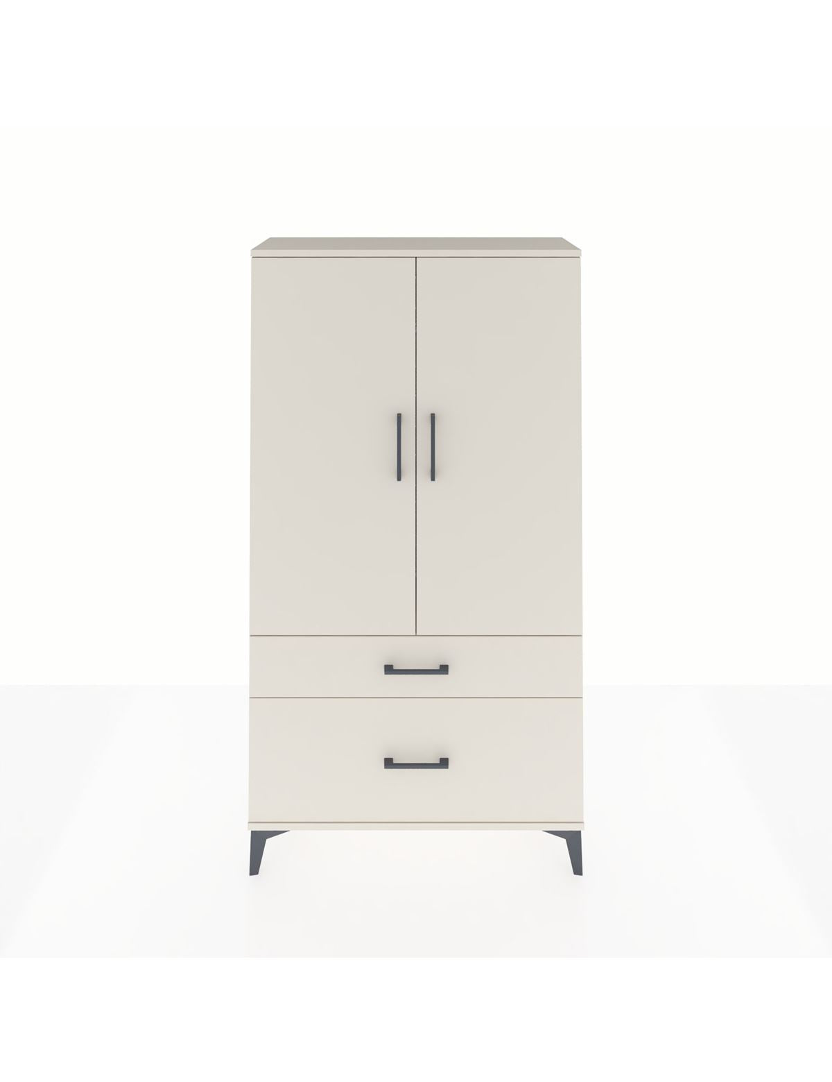 Arges Dolap Tek Raflı 2 Çekmeceli Tek Askılı 88x30x163 Aytaşı-Aytaşı