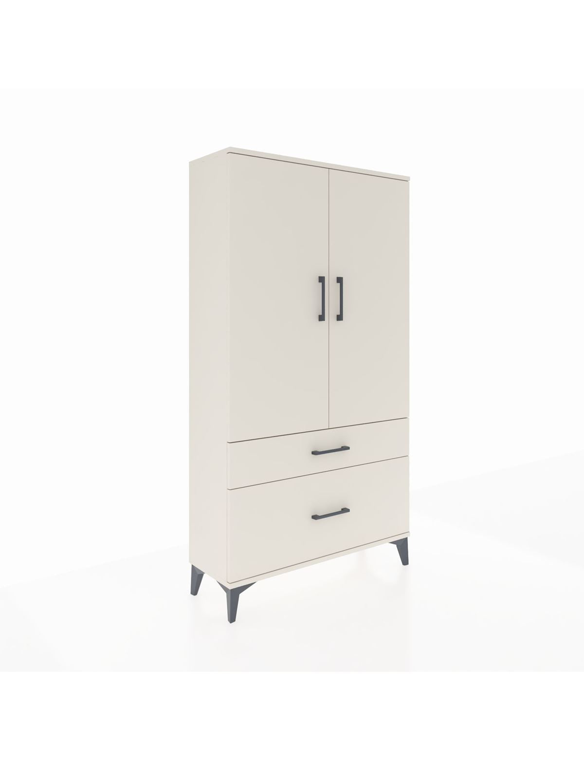 Arges Dolap Tek Raflı 2 Çekmeceli Tek Askılı 88x30x163 Aytaşı-Aytaşı