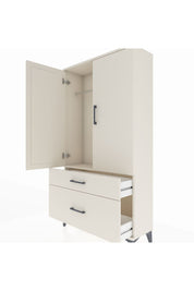 Arges Dolap Tek Raflı 2 Çekmeceli Tek Askılı 88x30x163 Aytaşı-Aytaşı