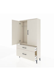 Arges Dolap Tek Raflı 2 Çekmeceli Tek Askılı 88x30x163 Aytaşı-Aytaşı