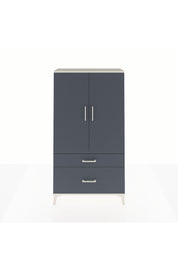 Arges Dolap Tek Raflı 2 Çekmeceli Tek Askılı 88x30x163 Aytaşı-Antrasit