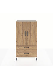 Arges Dolap Tek Raflı 2 Çekmeceli Tek Askılı 88x30x163 Aytaşı-Çam