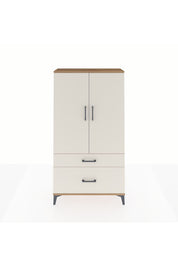 Arges Dolap Tek Raflı 2 Çekmeceli Tek Askılı 88x30x163 Çam-Aytaşı