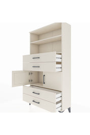 Arges Dolap 3 Raflı 4 Çekmeceli 2 Kapaklı 88x30x163 Aytaşı-Aytaşı