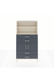 Arges Dolap 3 Raflı 4 Çekmeceli 2 Kapaklı 88x30x163 Aytaşı-Antrasit