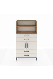 Arges Dolap 3 Raflı 4 Çekmeceli 2 Kapaklı 88x30x163 Çam-Aytaşı