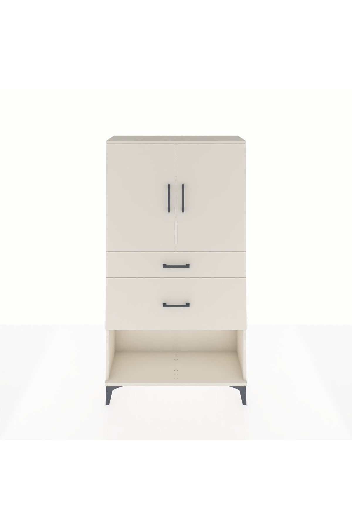 Arges Dolap 3 Raflı 2 Çekmeceli 2 Kapaklı 88x30x163 Aytaşı-Aytaşı