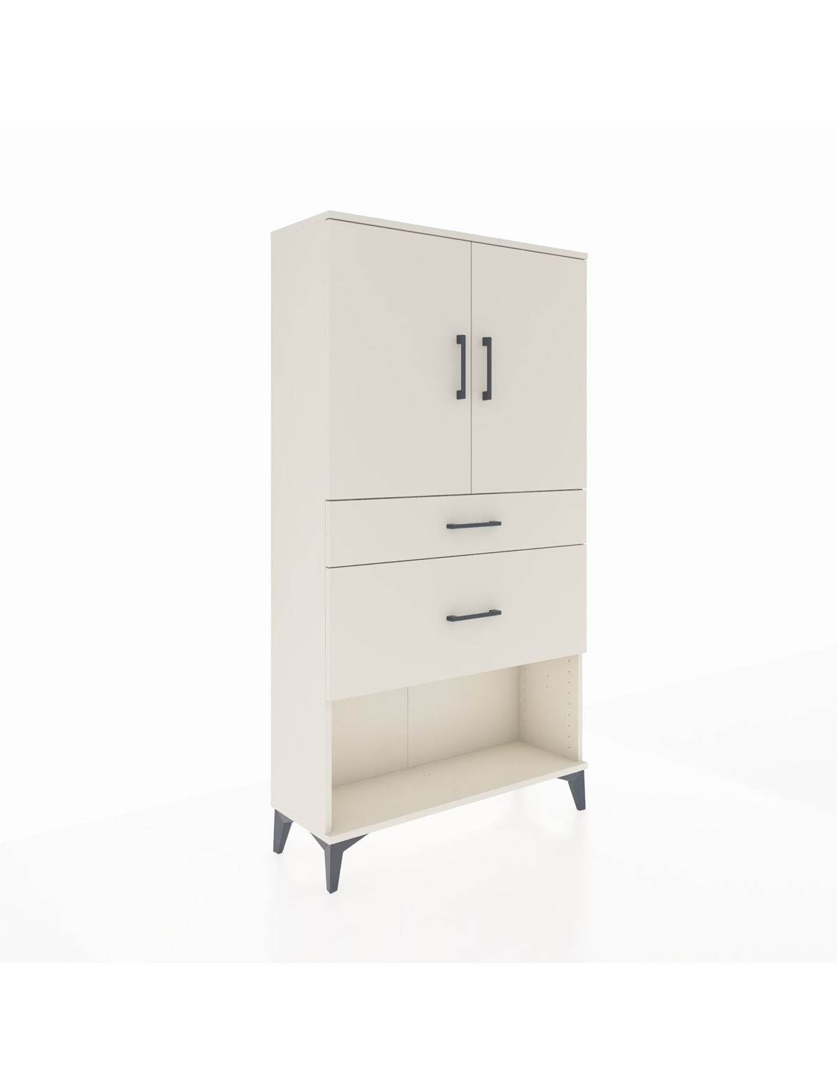 Arges Dolap 3 Raflı 2 Çekmeceli 2 Kapaklı 88x30x163 Aytaşı-Aytaşı