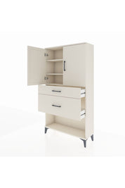 Arges Dolap 3 Raflı 2 Çekmeceli 2 Kapaklı 88x30x163 Aytaşı-Aytaşı
