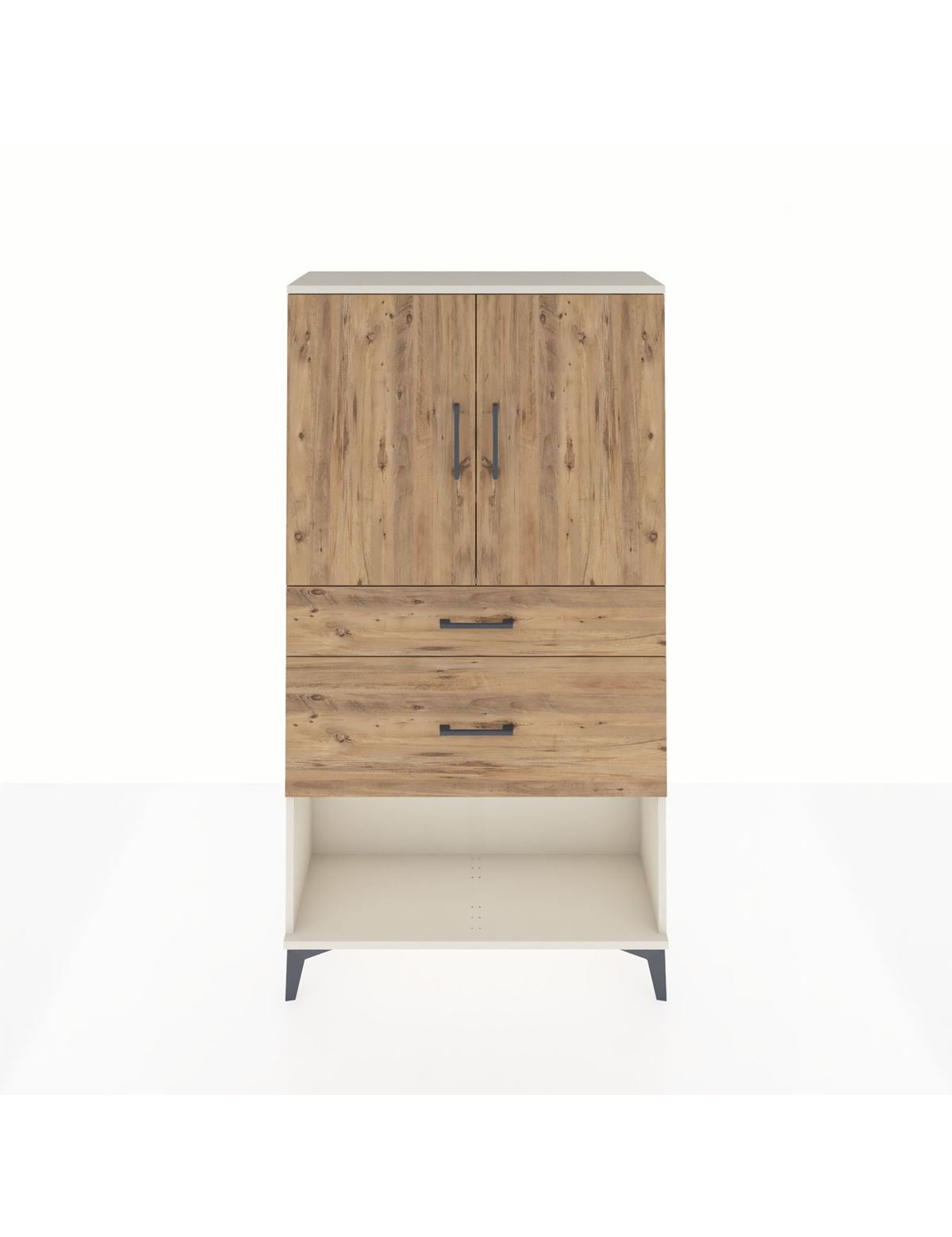 Arges Dolap 3 Raflı 2 Çekmeceli 2 Kapaklı 88x30x163 Aytaşı-Çam