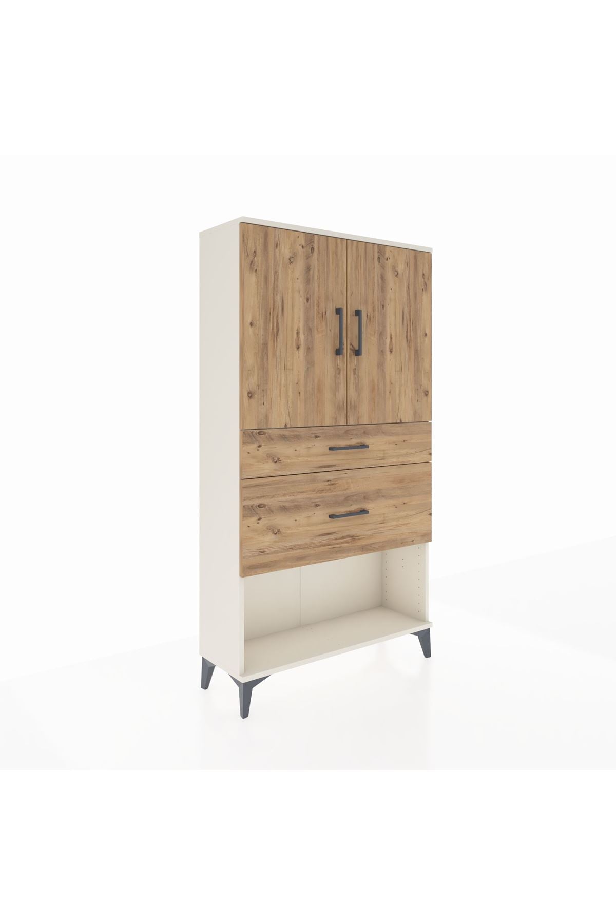 Arges Dolap 3 Raflı 2 Çekmeceli 2 Kapaklı 88x30x163 Aytaşı-Çam