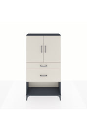 Arges Dolap 3 Raflı 2 Çekmeceli 2 Kapaklı 88x30x163 Antrasit-Aytaşı