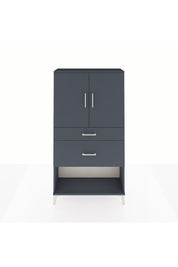 Arges Dolap 3 Raflı 2 Çekmeceli 2 Kapaklı 88x30x163 Antrasit-Antrasit