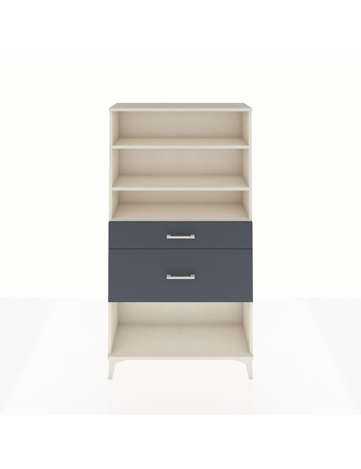 Arges Dolap 3 Raflı 2 Çekmeceli 88x30x163 Aytaşı-Antrasit