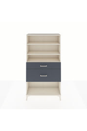 Arges Dolap 3 Raflı 2 Çekmeceli 88x30x163 Aytaşı-Antrasit