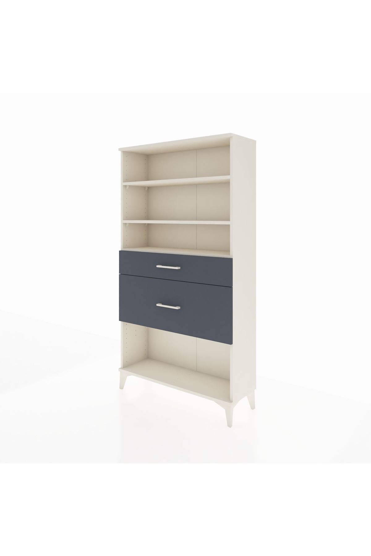 Arges Dolap 3 Raflı 2 Çekmeceli 88x30x163 Aytaşı-Antrasit