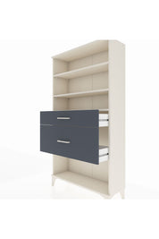 Arges Dolap 3 Raflı 2 Çekmeceli 88x30x163 Aytaşı-Antrasit