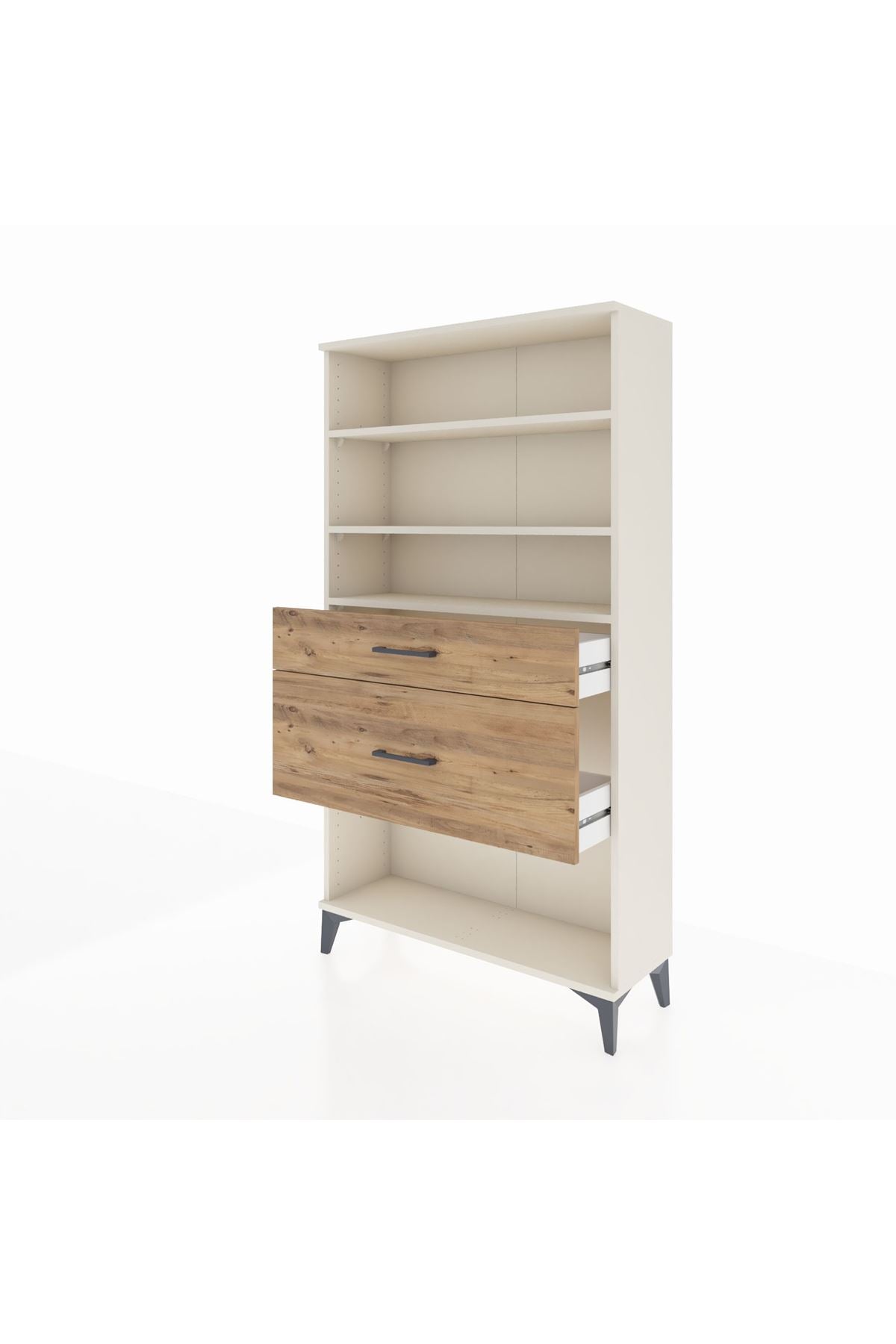 Arges Dolap 3 Raflı 2 Çekmeceli 88x30x163 Aytaşı-Çam