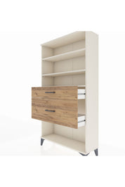 Arges Dolap 3 Raflı 2 Çekmeceli 88x30x163 Aytaşı-Çam