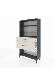 Arges Dolap 3 Raflı 2 Çekmeceli 88x30x163 Antrasit-Aytaşı