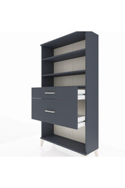 Arges Dolap 3 Raflı 2 Çekmeceli 88x30x163 Antrasit-Antrasit