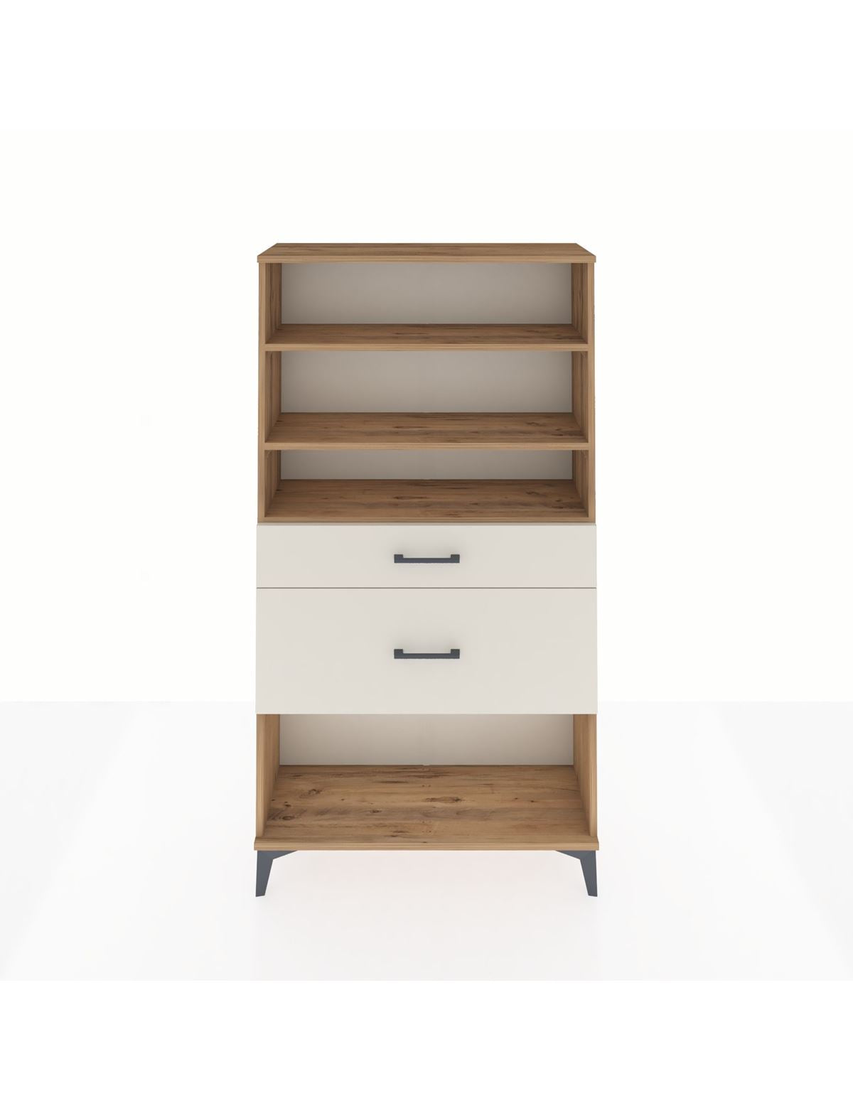 Arges Dolap 3 Raflı 2 Çekmeceli 88x30x163 Çam-Aytaşı