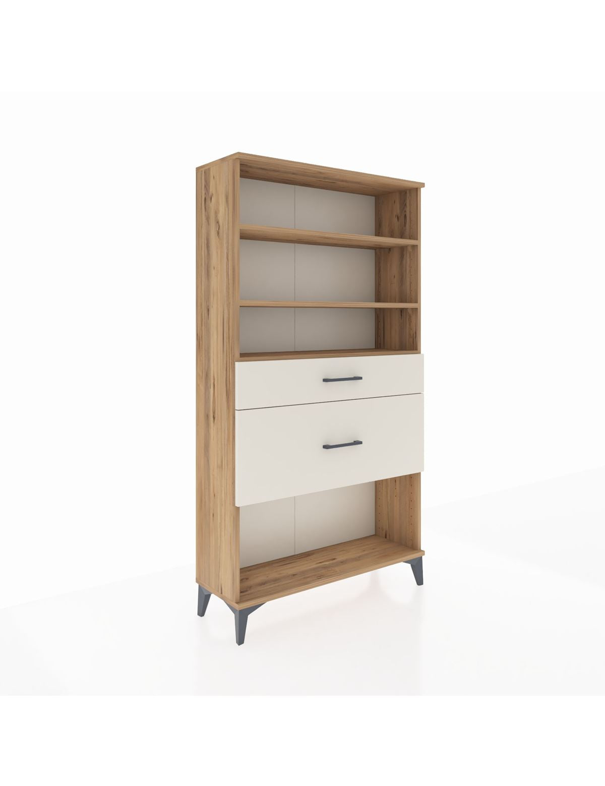 Arges Dolap 3 Raflı 2 Çekmeceli 88x30x163 Çam-Aytaşı