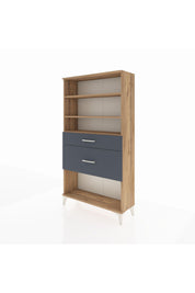 Arges Dolap 3 Raflı 2 Çekmeceli 88x30x163 Çam-Antrasit