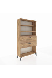 Arges Dolap 3 Raflı 2 Çekmeceli 88x30x163 Çam-Çam