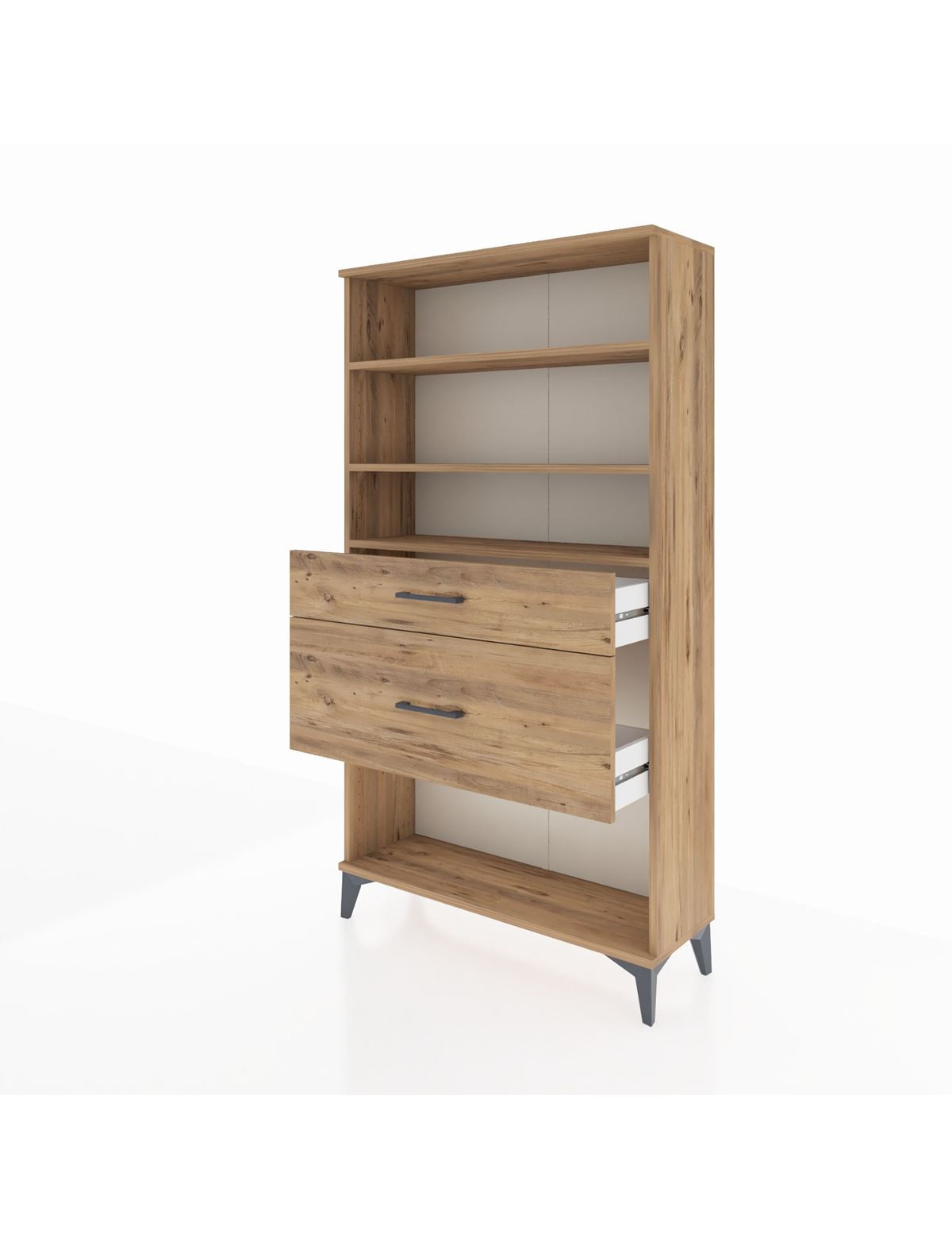 Arges Dolap 3 Raflı 2 Çekmeceli 88x30x163 - S21M122V9A