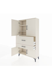 Arges Dolap 3 Raflı 2 Çekmeceli 4 Kapaklı 88x30x163 Aytaşı-Aytaşı