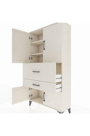 Arges Dolap 3 Raflı 2 Çekmeceli 4 Kapaklı 88x30x163 Aytaşı-Aytaşı