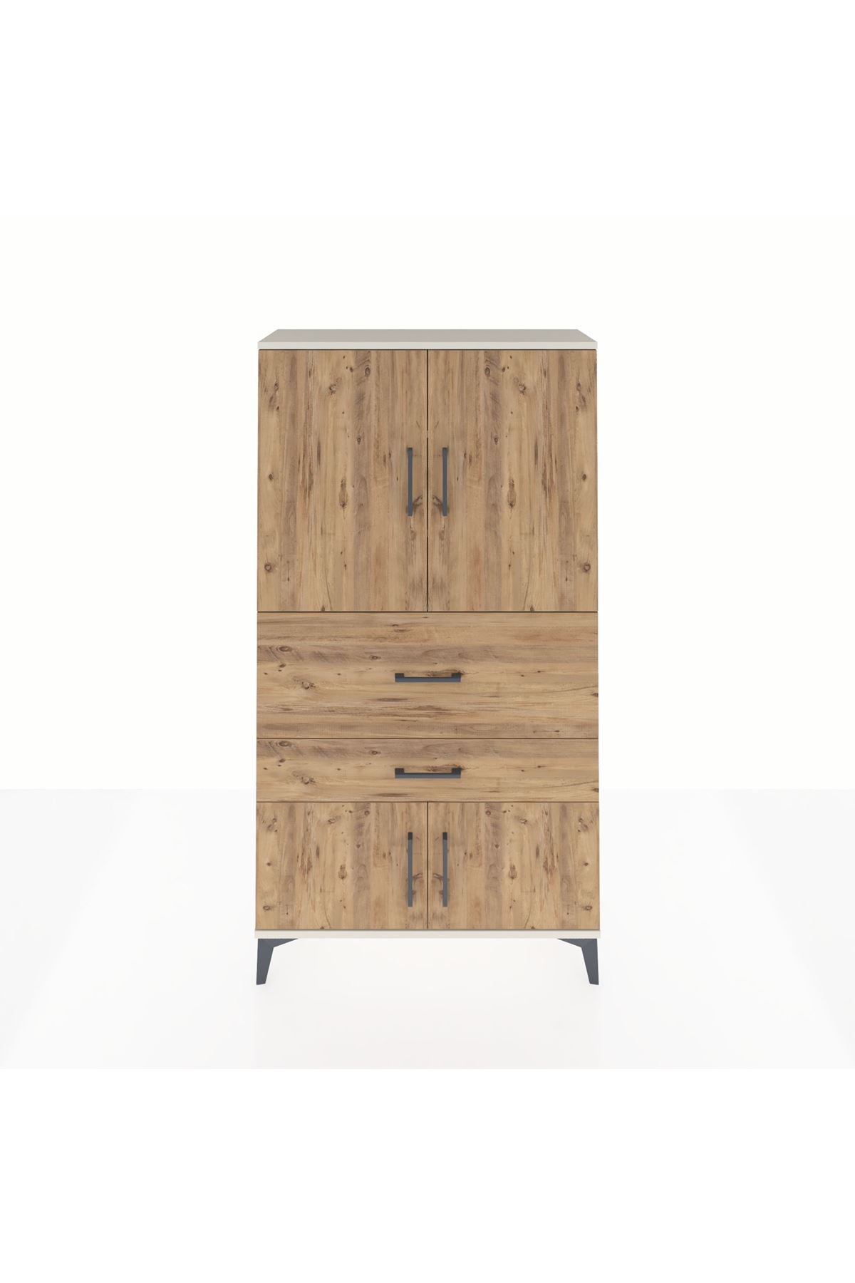 Arges Dolap 3 Raflı 2 Çekmeceli 4 Kapaklı 88x30x163 Aytaşı-Çam