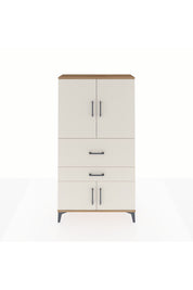 Arges Dolap 3 Raflı 2 Çekmeceli 4 Kapaklı 88x30x163 Çam-Aytaşı