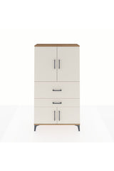 Arges Dolap 3 Raflı 2 Çekmeceli 4 Kapaklı 88x30x163
