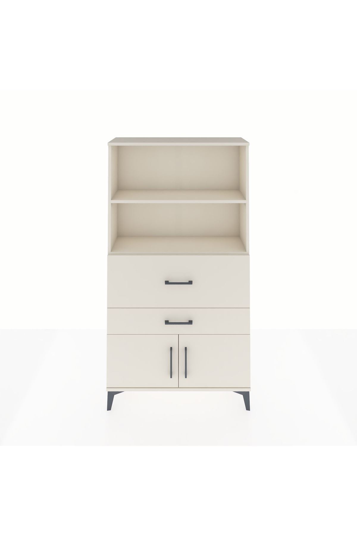 Arges Dolap 2 Raflı 2 Çekmeceli 2 Kapaklı 88x30x163 Aytaşı-Aytaşı