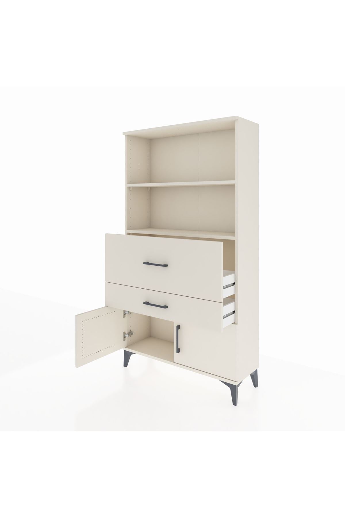 Arges Dolap 2 Raflı 2 Çekmeceli 2 Kapaklı 88x30x163 Aytaşı-Aytaşı