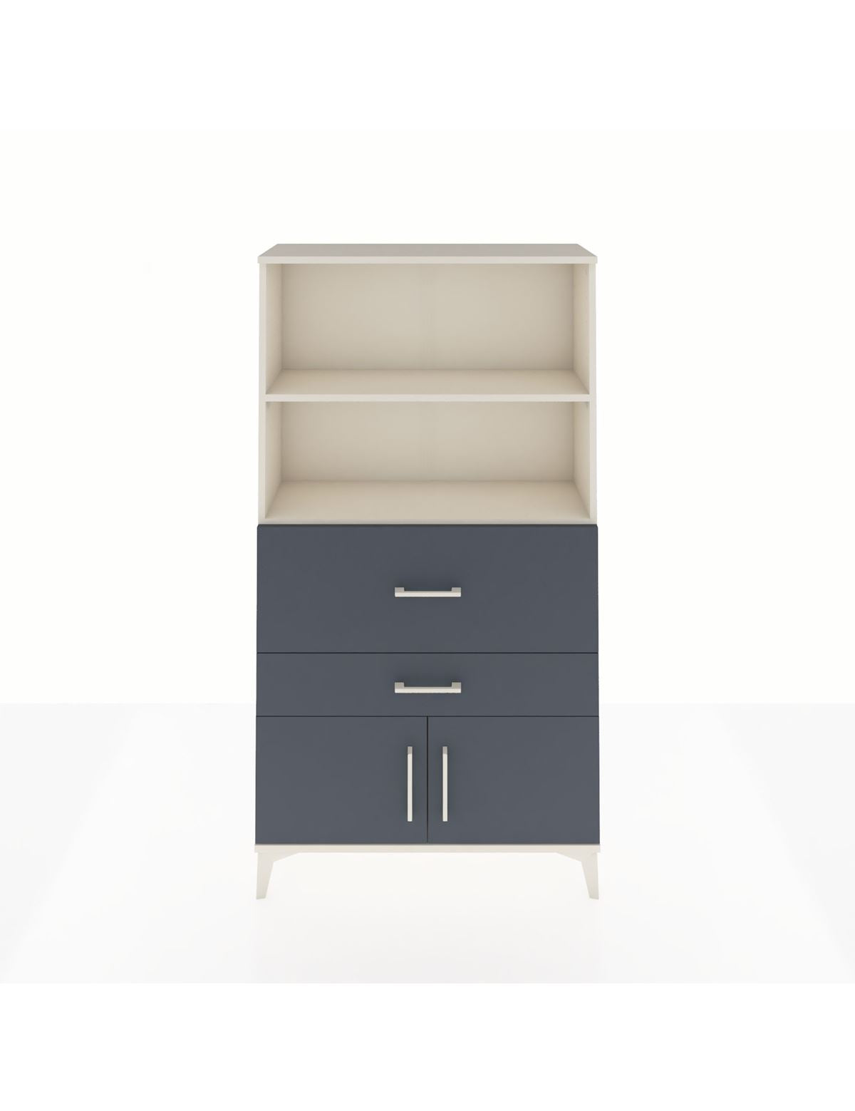 Arges Dolap 2 Raflı 2 Çekmeceli 2 Kapaklı 88x30x163 Aytaşı-Antrasit