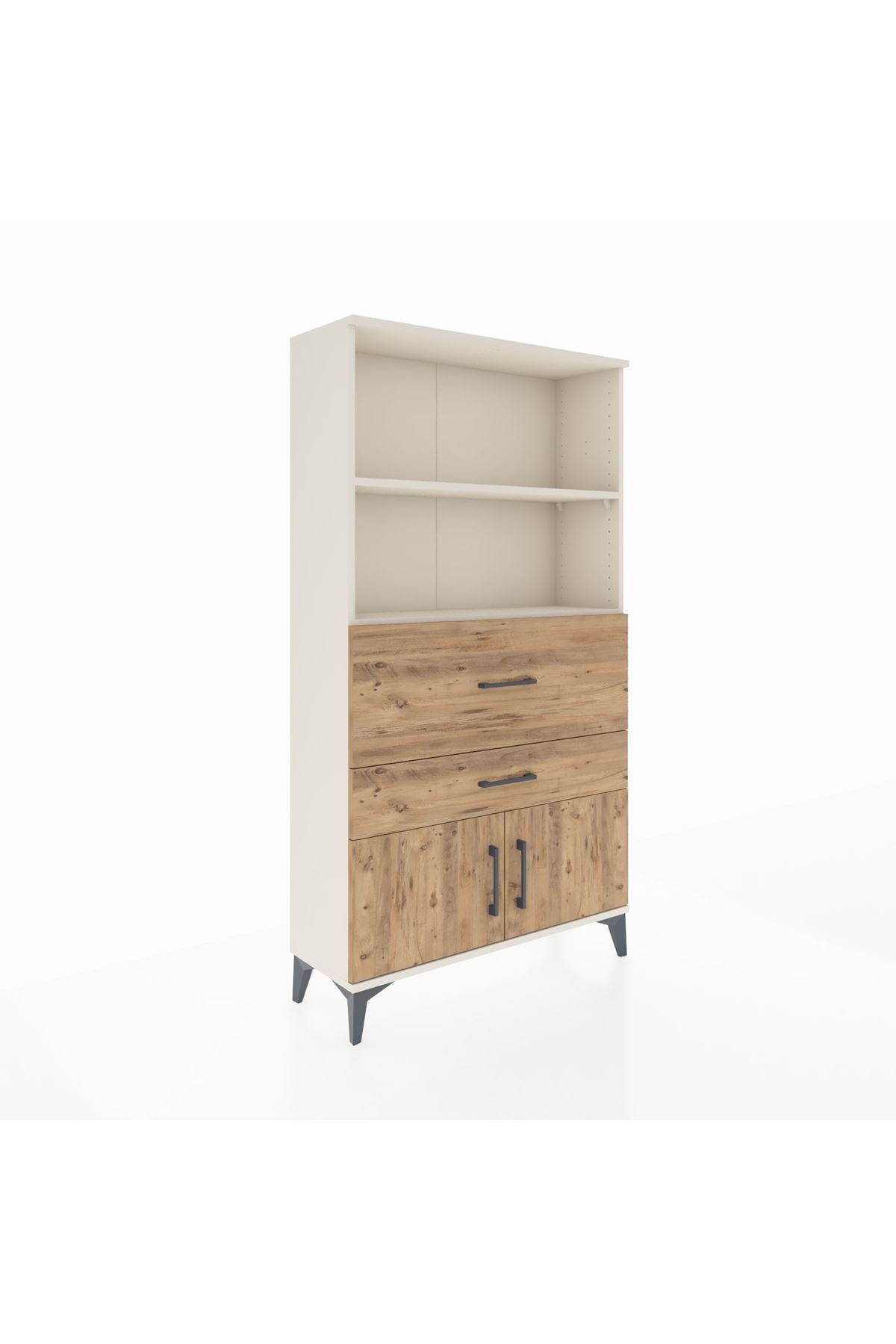 Arges Dolap 2 Raflı 2 Çekmeceli 2 Kapaklı 88x30x163 Aytaşı-Çam