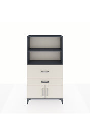 Arges Dolap 2 Raflı 2 Çekmeceli 2 Kapaklı 88x30x163 Antrasit-Aytaşı