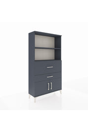 Arges Dolap 2 Raflı 2 Çekmeceli 2 Kapaklı 88x30x163 Antrasit-Antrasit