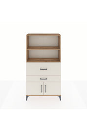 Arges Dolap 2 Raflı 2 Çekmeceli 2 Kapaklı 88x30x163 Çam-Aytaşı