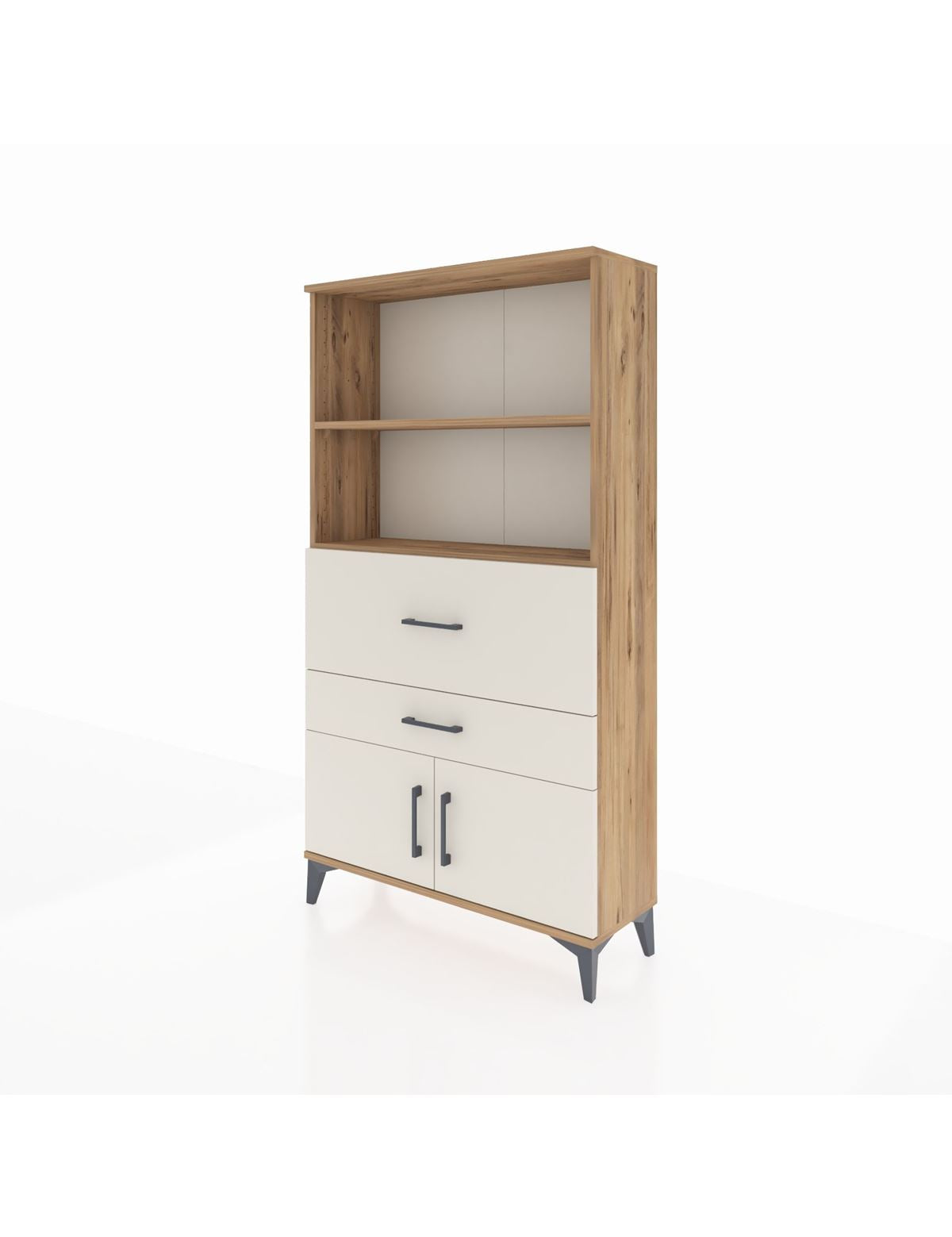 Arges Dolap 2 Raflı 2 Çekmeceli 2 Kapaklı 88x30x163 - S21M124V7A